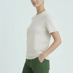 Ekru Yuvarlak Yaka Kadın Kazak  Mısırlı 1951