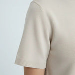 Ekru Yuvarlak Yaka Kadın Kazak  Mısırlı 1951