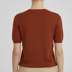 Kiremit Yuvarlak Yaka Kadın Kazak  Mısırlı 1951