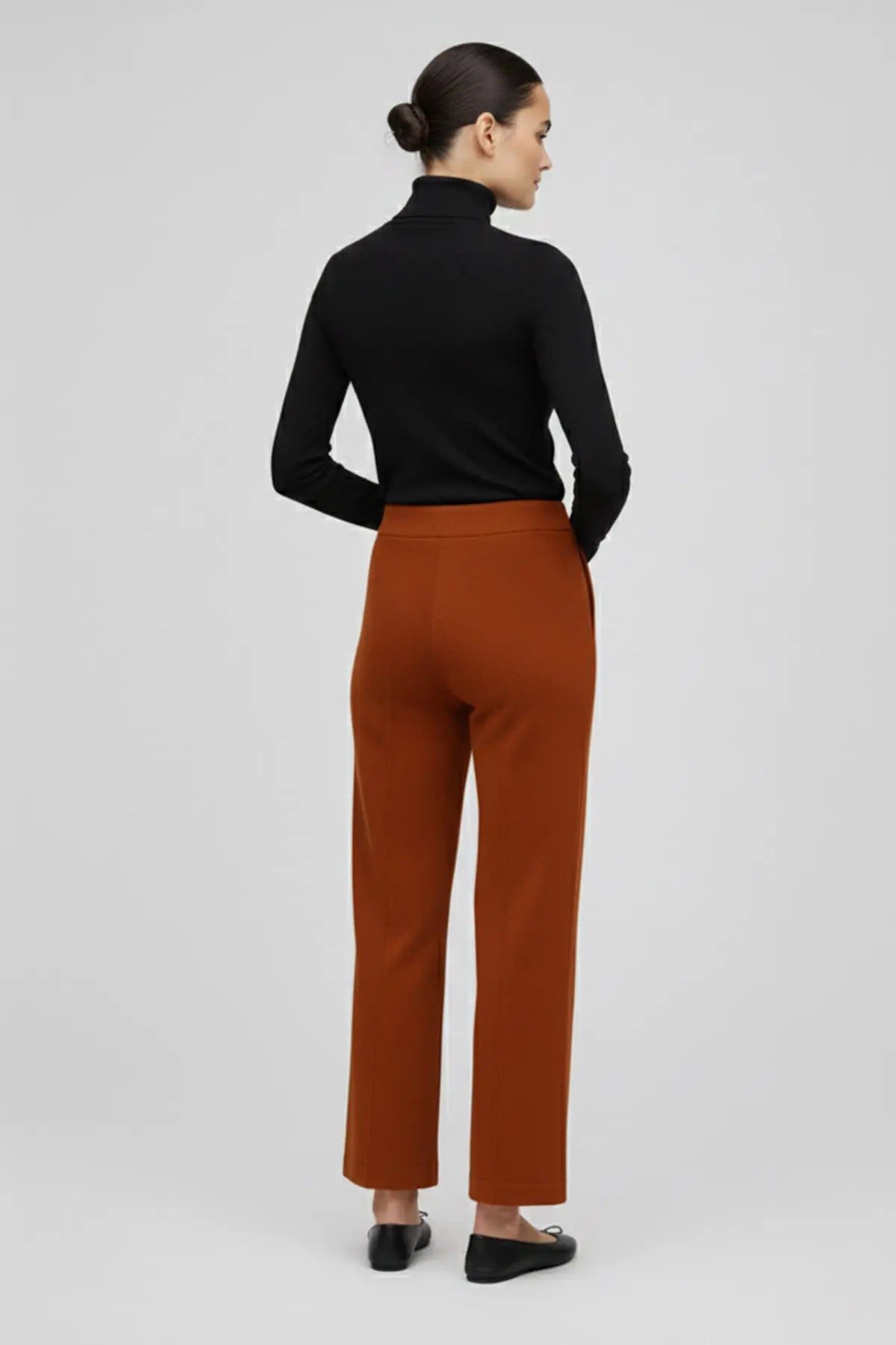 Kiremit Yüksek Bel Kadın Pantolon  Mısırlı 1951