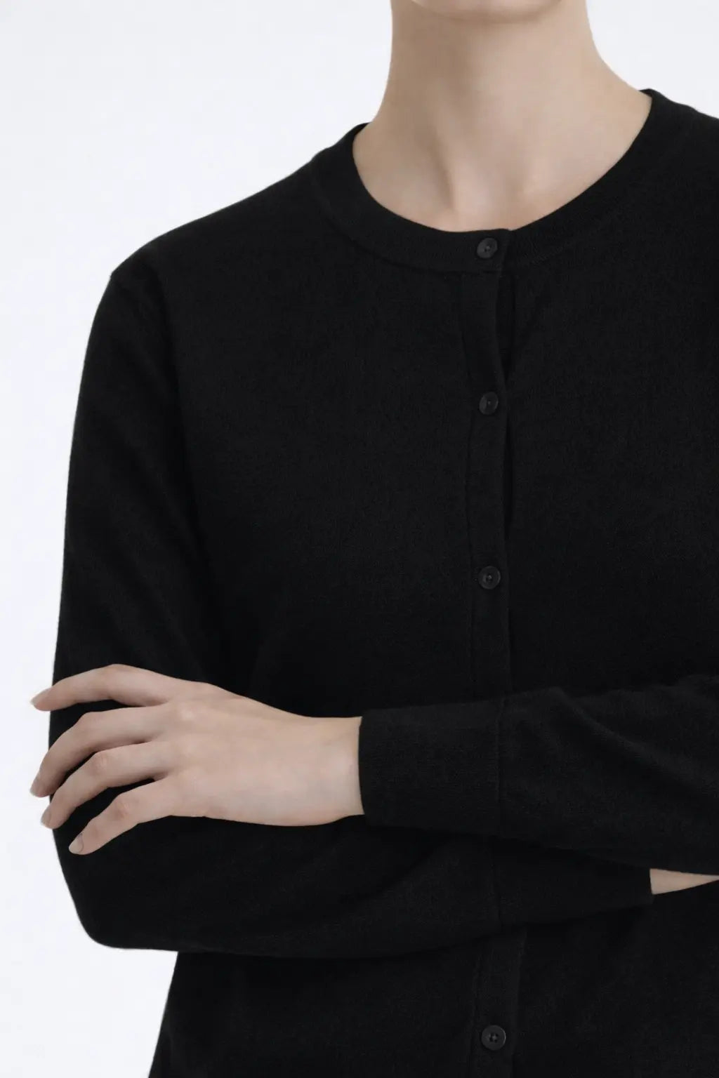 Siyah Bisiklet Yaka Kadın Hırka  Mısırlı 1951