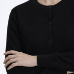 Siyah Bisiklet Yaka Kadın Hırka  Mısırlı 1951