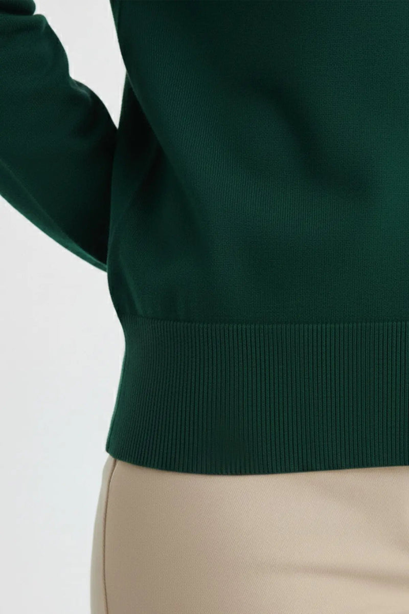 Yeşil Bisiklet Yaka Kadın Hırka  Mısırlı 1951