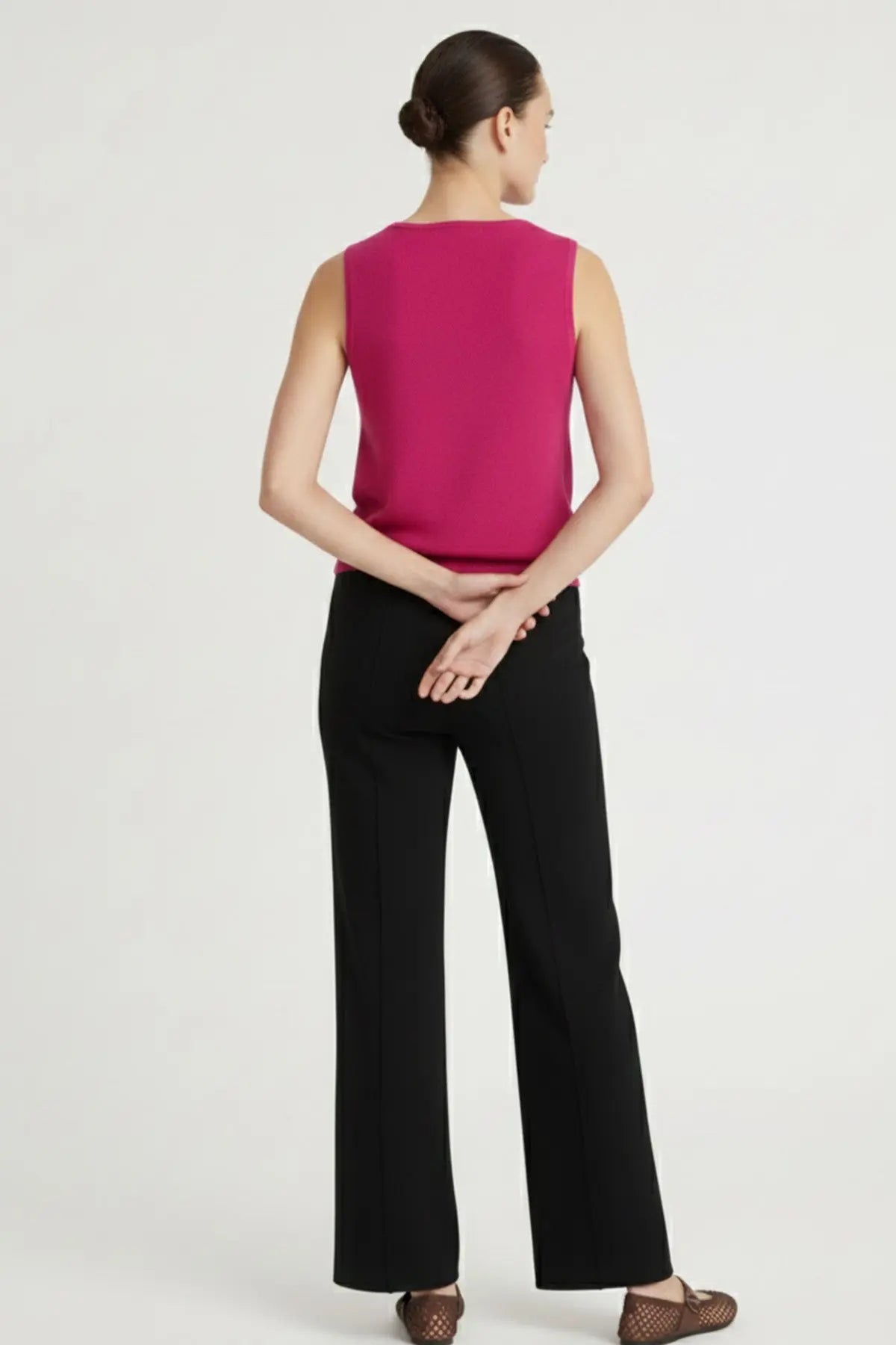 Fuşya U Yaka Kadın Atlet  Mısırlı 1951