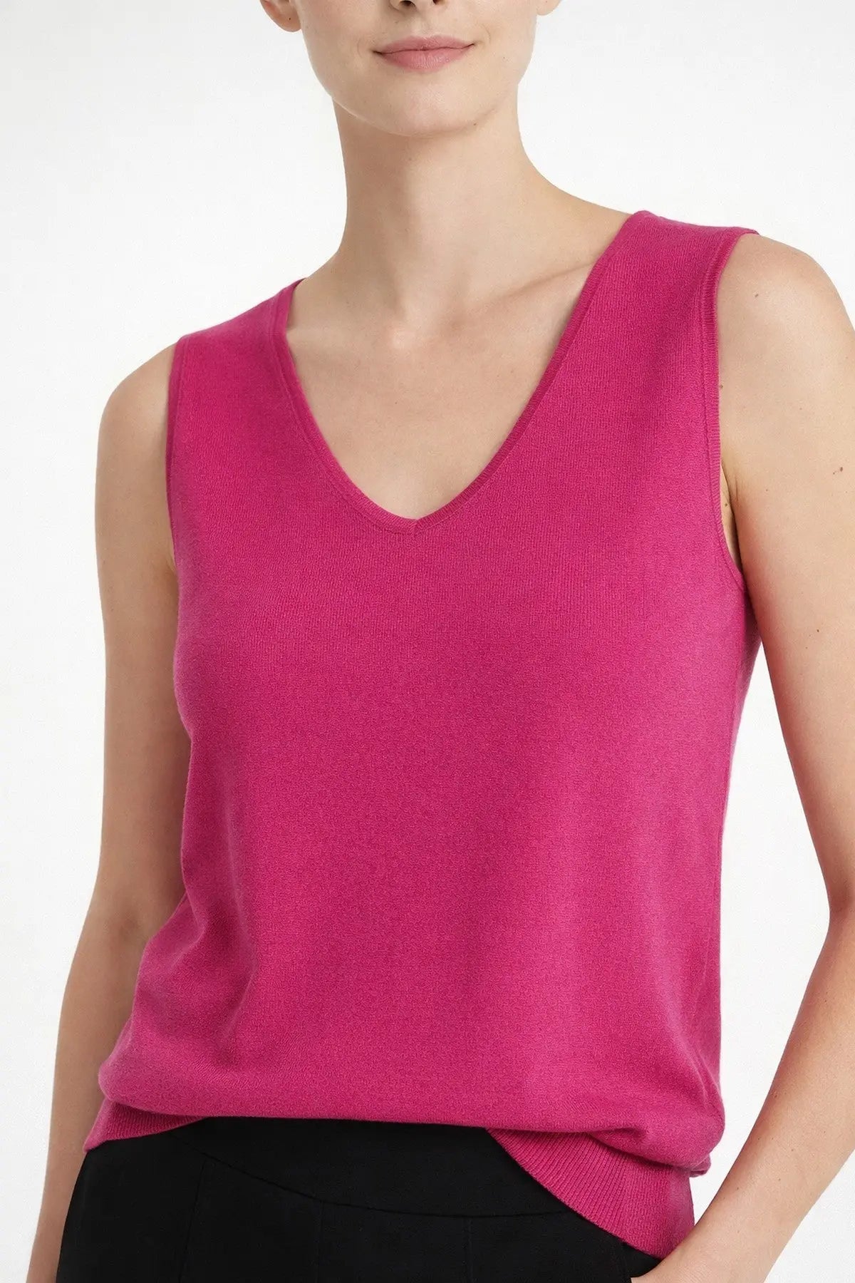 Fuşya U Yaka Kadın Atlet  Mısırlı 1951