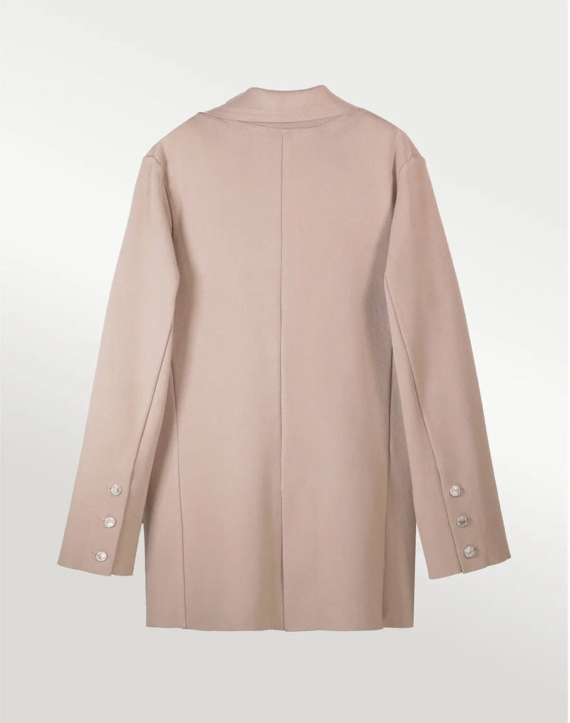 Camel Triko Kadın Blazer Ceket