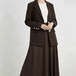 Acı Kahve Triko Kadın Blazer Ceket  Mısırlı 1951