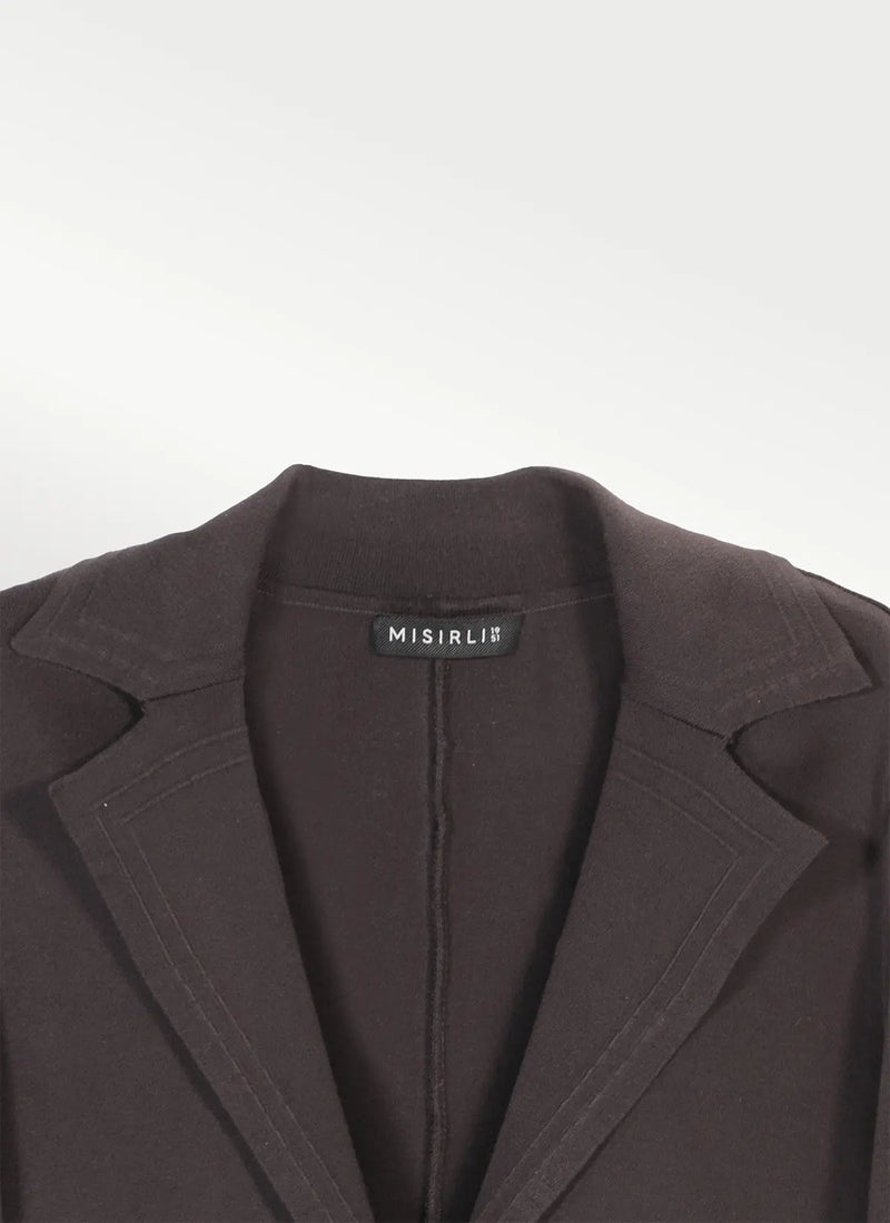 Acı Kahve Triko Kadın Blazer Ceket  Mısırlı 1951