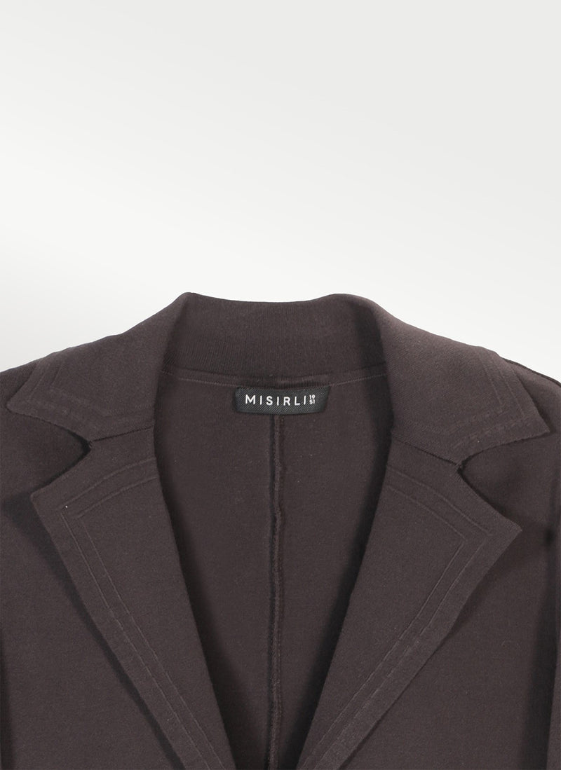 Acı Kahve Triko Kadın Blazer Ceket