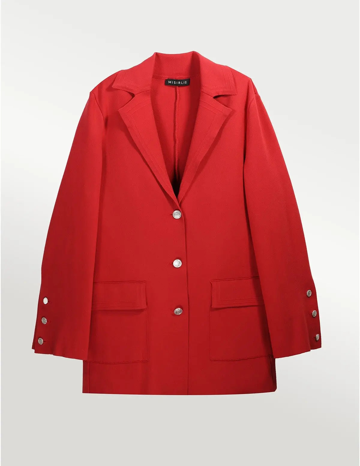 Kırmızı Triko Kadın Blazer Ceket  Mısırlı 1951