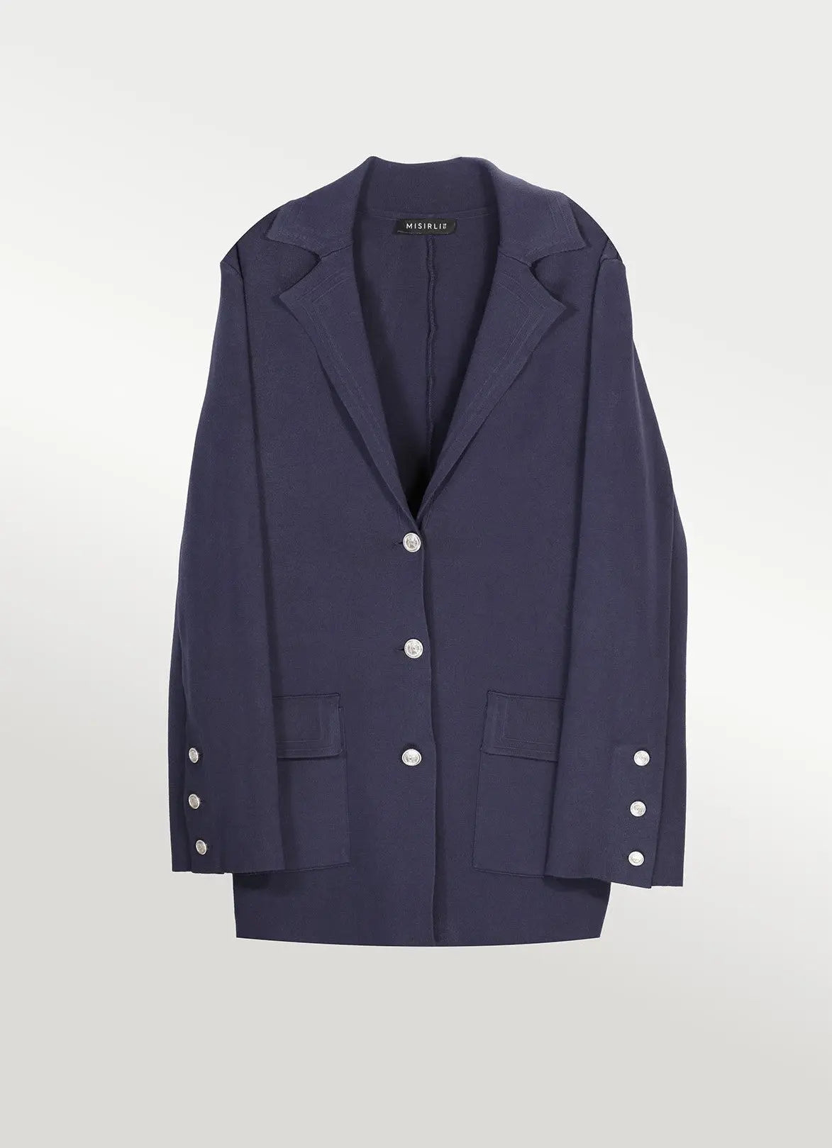 Lacivert Triko Kadın Blazer Ceket  Mısırlı 1951