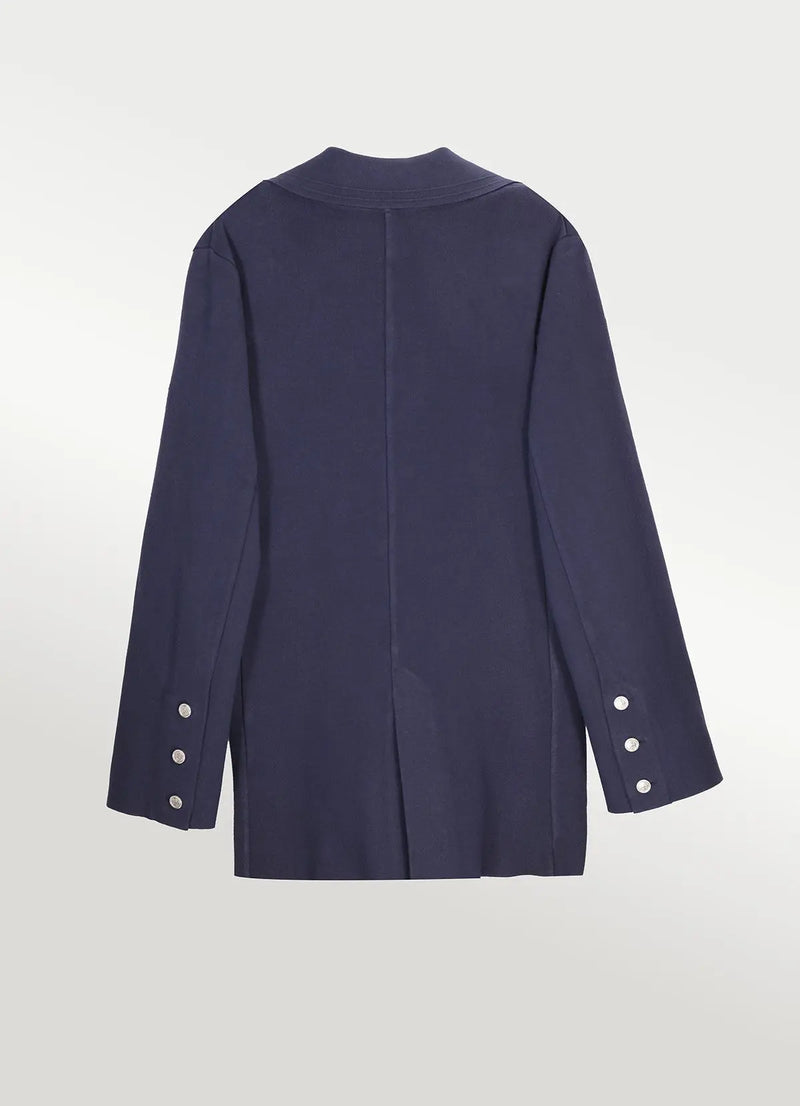 Lacivert Triko Kadın Blazer Ceket