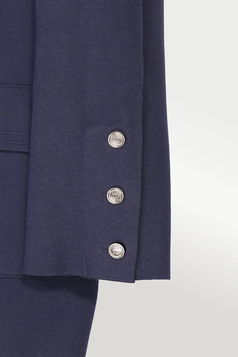 Lacivert Triko Kadın Blazer Ceket