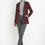 Mürdüm Triko Kadın Blazer Ceket  Mısırlı 1951