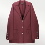 Mürdüm Triko Kadın Blazer Ceket  Mısırlı 1951