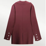 Mürdüm Triko Kadın Blazer Ceket  Mısırlı 1951