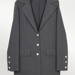 Koyu Gri Triko Kadın Blazer Ceket  Mısırlı 1951