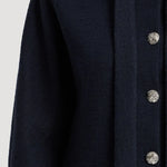Lacivert Yakası Bağlamalı Tüvit Kadın Ceket - Mısırlı 1951
