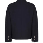 Lacivert Yakası Bağlamalı Tüvit Kadın Ceket - Mısırlı 1951