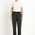 Koyu Gri Cep Detaylı Kadın Pantolon