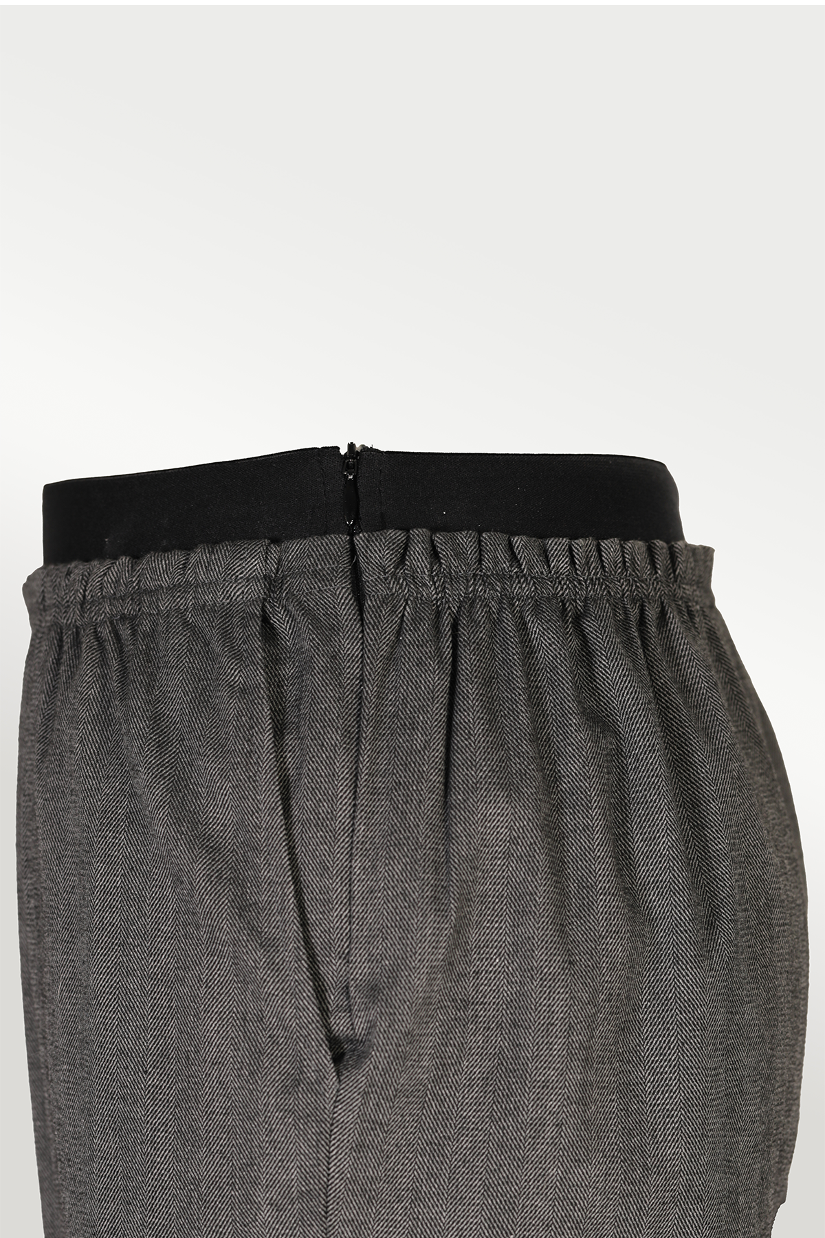 Koyu Gri Cep Detaylı Kadın Pantolon