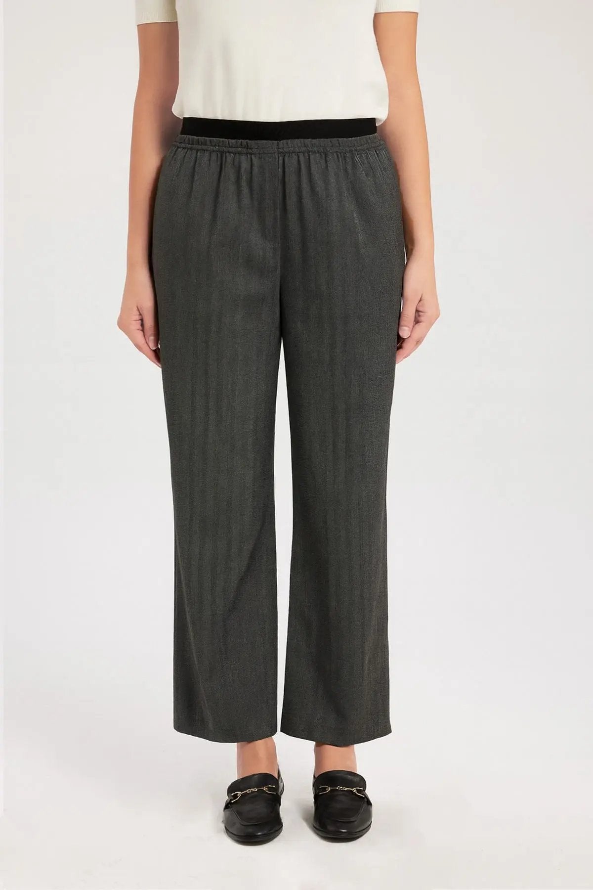 Koyu Gri Cep Detaylı Kadın Pantolon  Mısırlı 1951