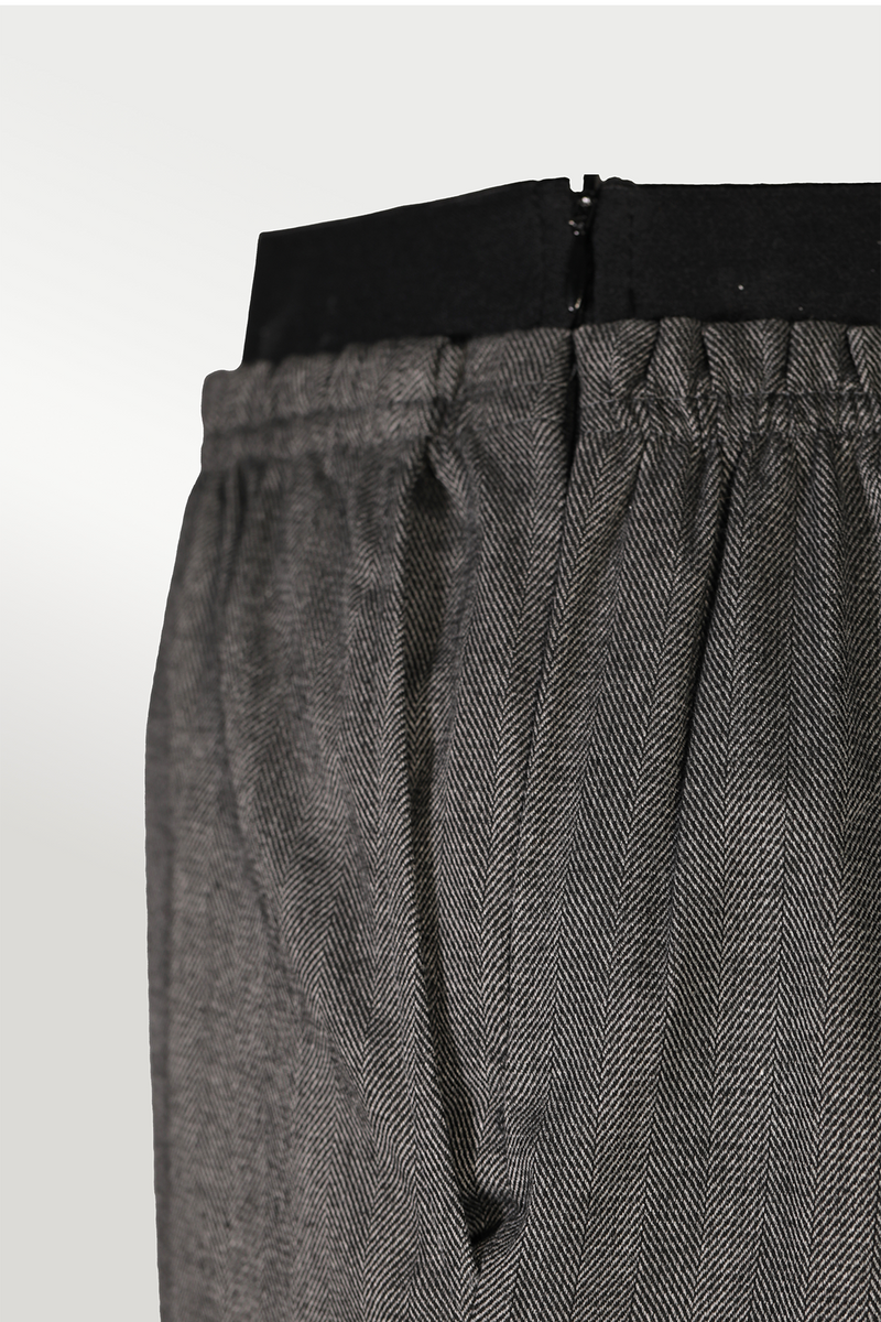 Koyu Gri Cep Detaylı Kadın Pantolon