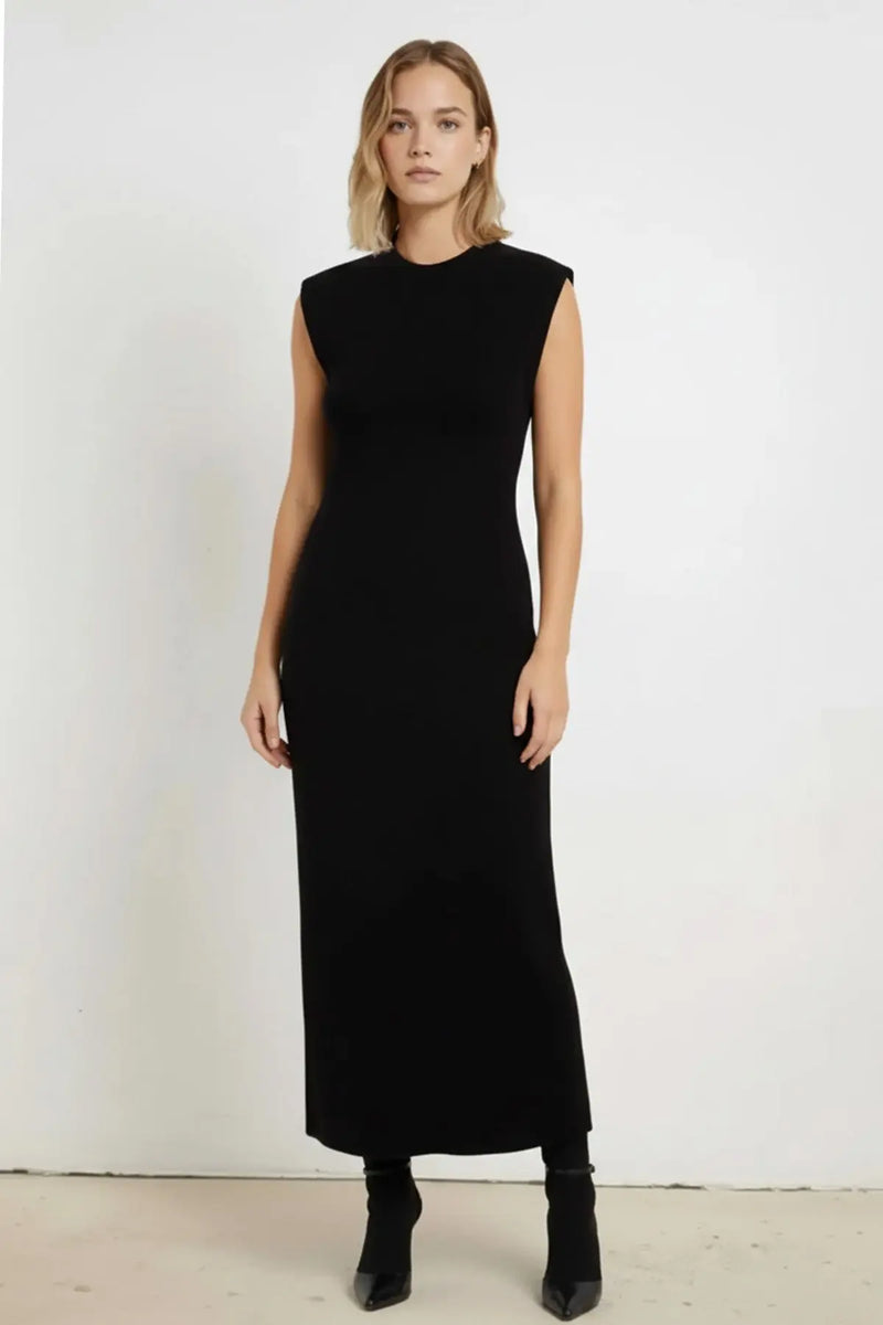 Siyah Kolsuz Uzun Elbise  Mısırlı 1951