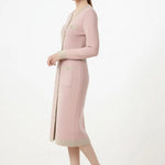 Gül Kurusu Camel Önden Düğmeli Elbise  Mısırlı 1951