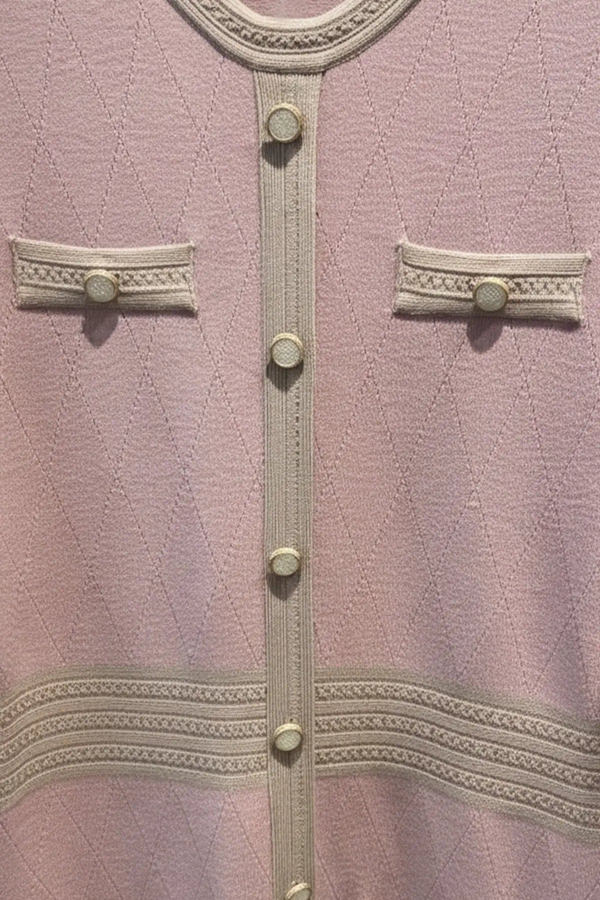 Gül Kurusu Camel Önden Düğmeli Elbise  Mısırlı 1951