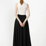 Siyah Pileli Kloş Midi Etek - Mısırlı 1951