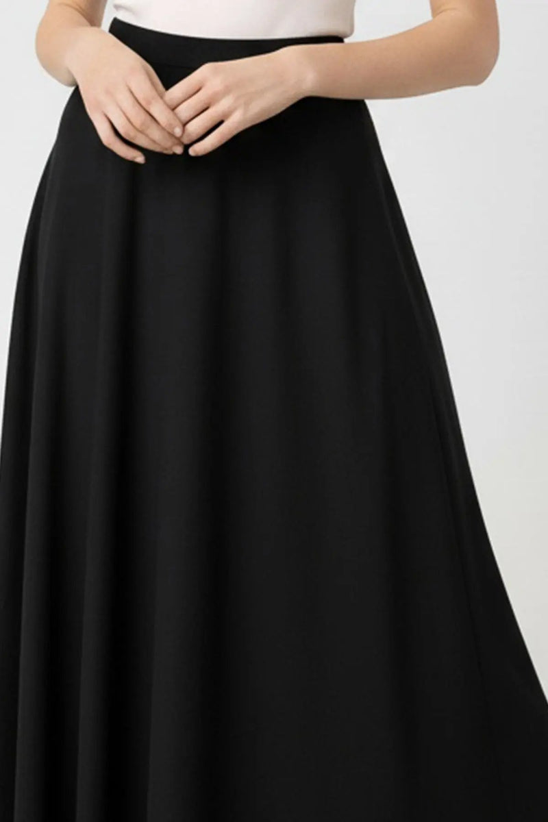 Siyah Pileli Kloş Midi Etek  Mısırlı 1951