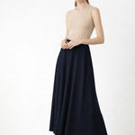 Lacivert Pileli Kloş Midi Etek  Mısırlı 1951