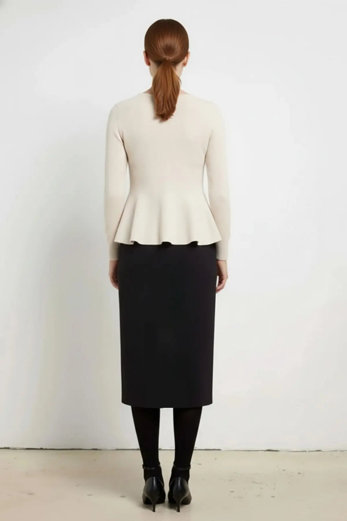 Siyah Midi Boy Triko Etek  Mısırlı 1951