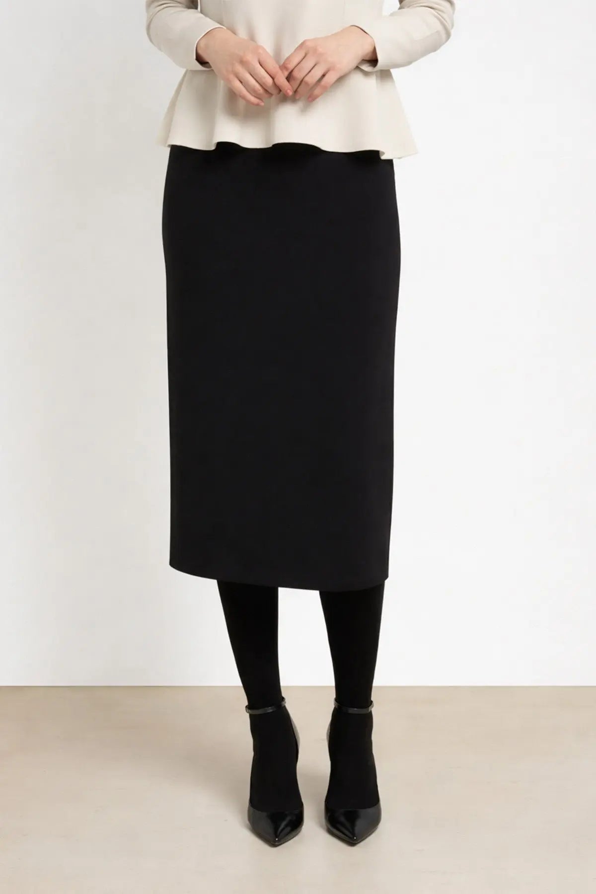 Siyah Midi Boy Triko Etek - Mısırlı 1951