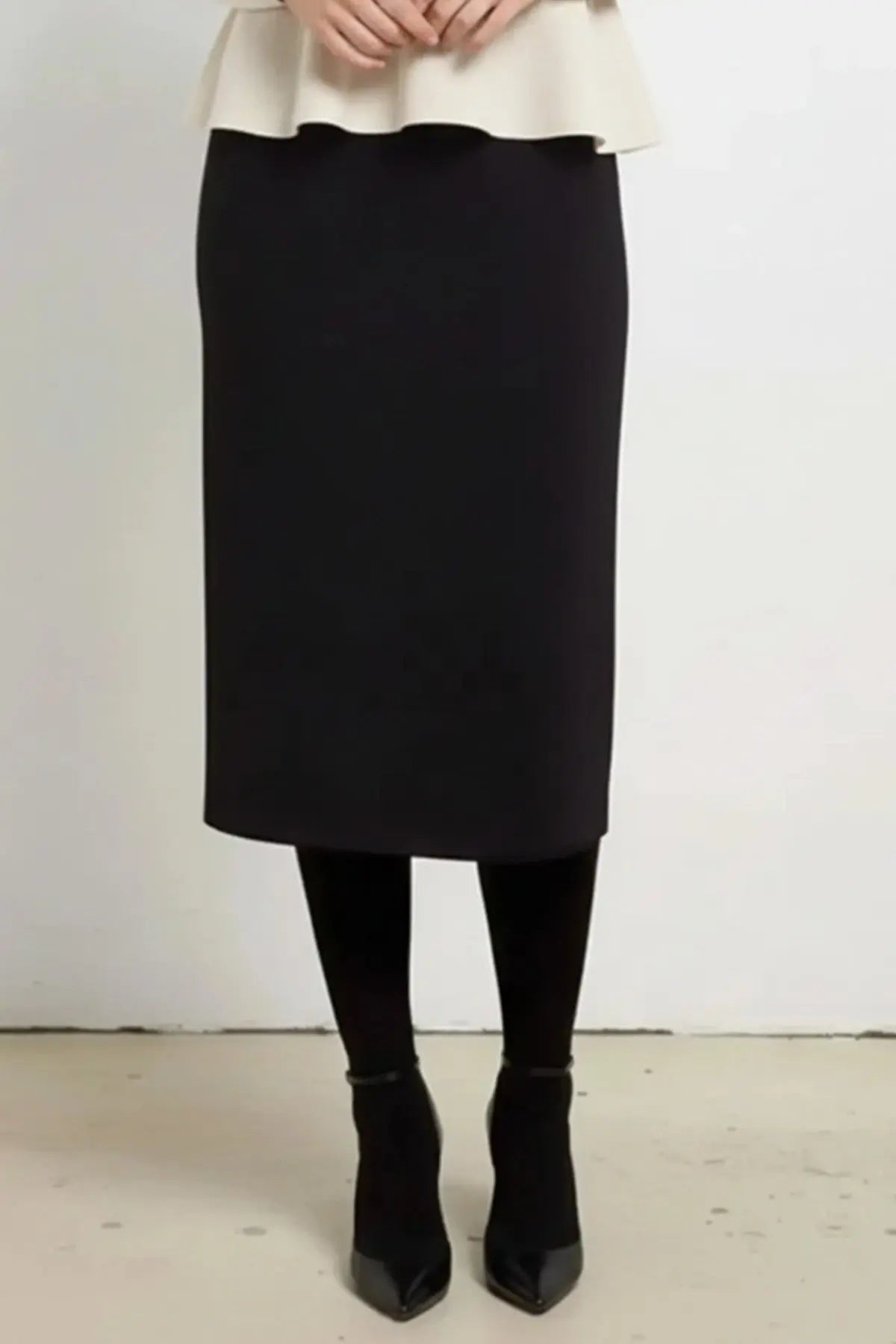 Siyah Midi Boy Triko Etek  Mısırlı 1951