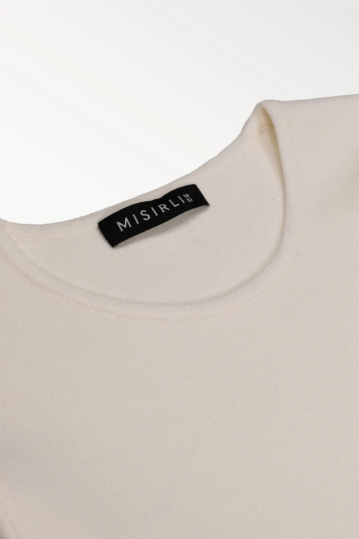 Ekru Peplum Triko Kadın Kazak  Mısırlı 1951