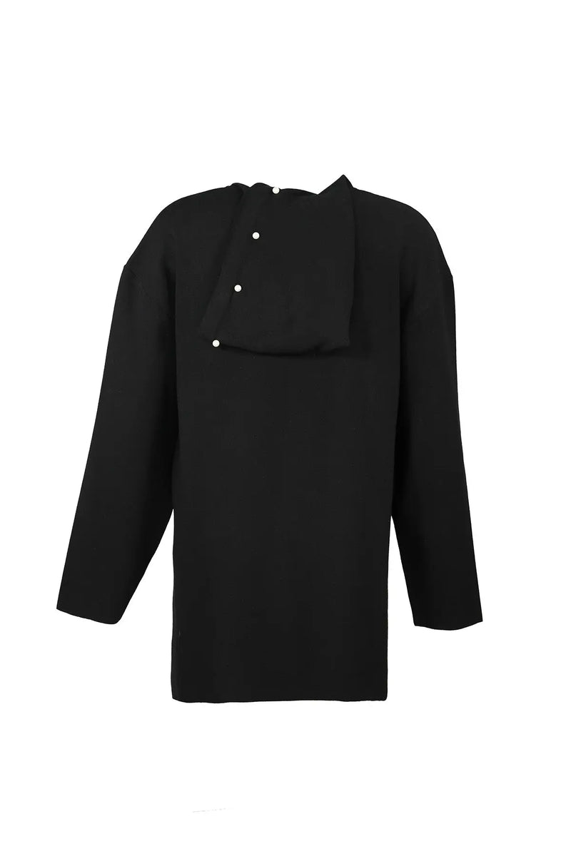 Siyah İnci Detaylı Kadın Sweatshirt  Mısırlı 1951