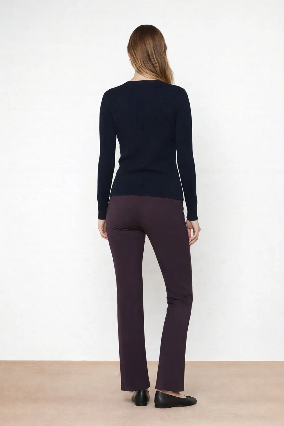 Acı Kahve Geniş Paça Crop Kadın Pantolon  Mısırlı 1951