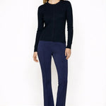 Lacivert Geniş Paça Crop Kadın Pantolon  Mısırlı 1951