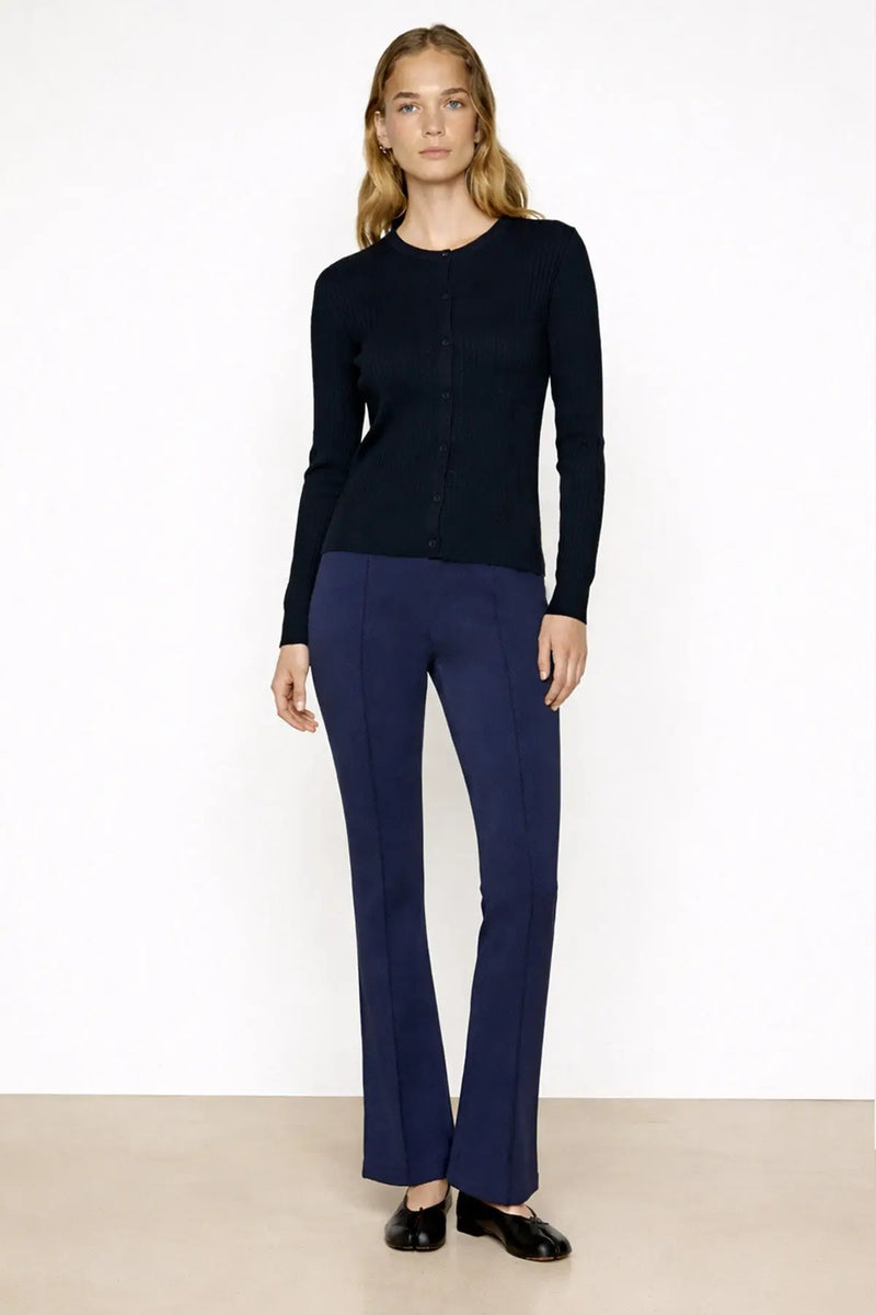 Lacivert Geniş Paça Crop Kadın Pantolon  Mısırlı 1951