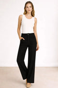 Siyah Fermuarlı Kadın Pantolon