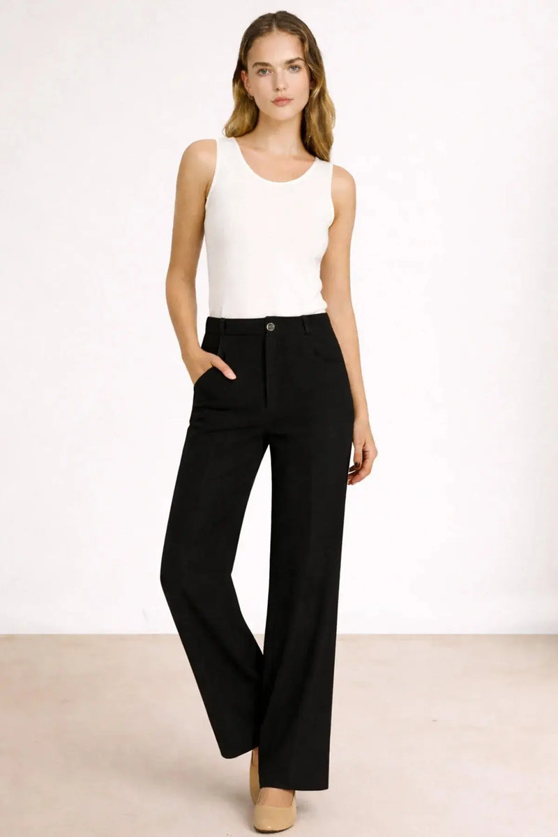 Siyah Fermuarlı Kadın Pantolon - Mısırlı 1951