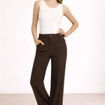 Acı Kahve Fermuarlı Kadın Pantolon - Mısırlı 1951