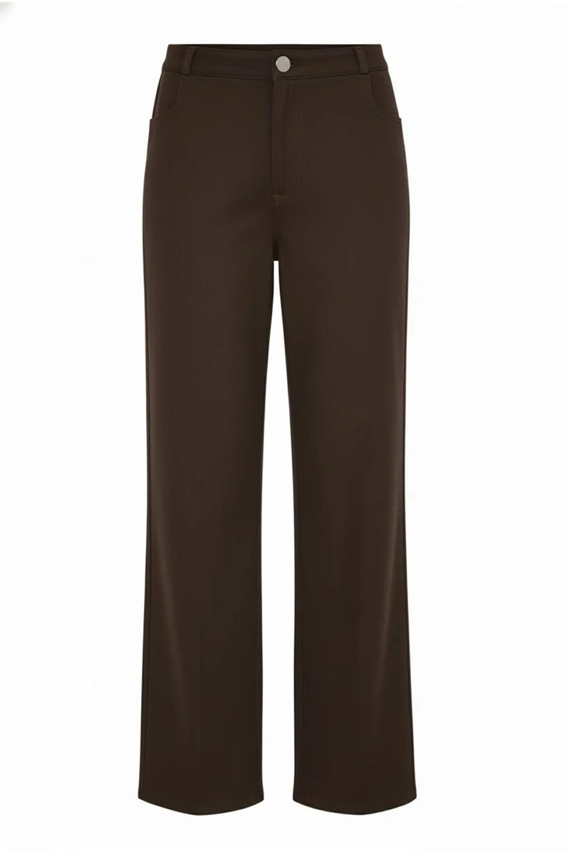 Acı Kahve Fermuarlı Kadın Pantolon  Mısırlı 1951