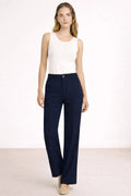 Lacivert Fermuarlı Kadın Pantolon