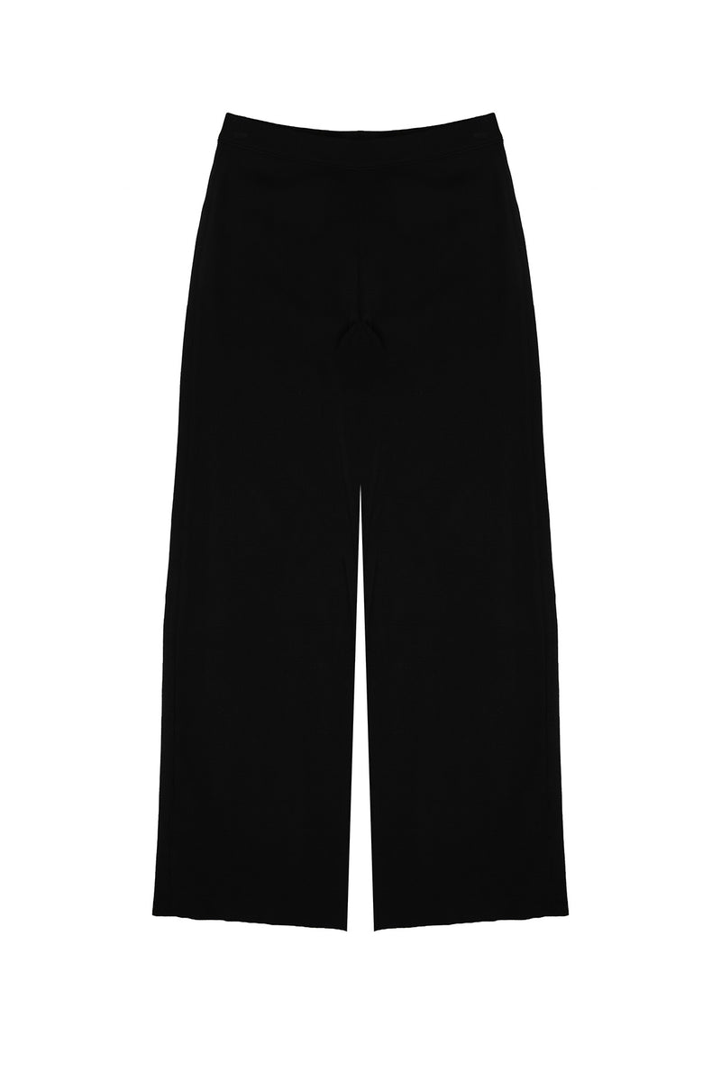 Siyah Paçası İnci Detaylı Kadın Pantolon