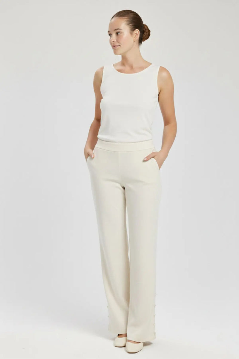 Ekru Paçası İnci Detaylı Kadın Pantolon  Mısırlı 1951