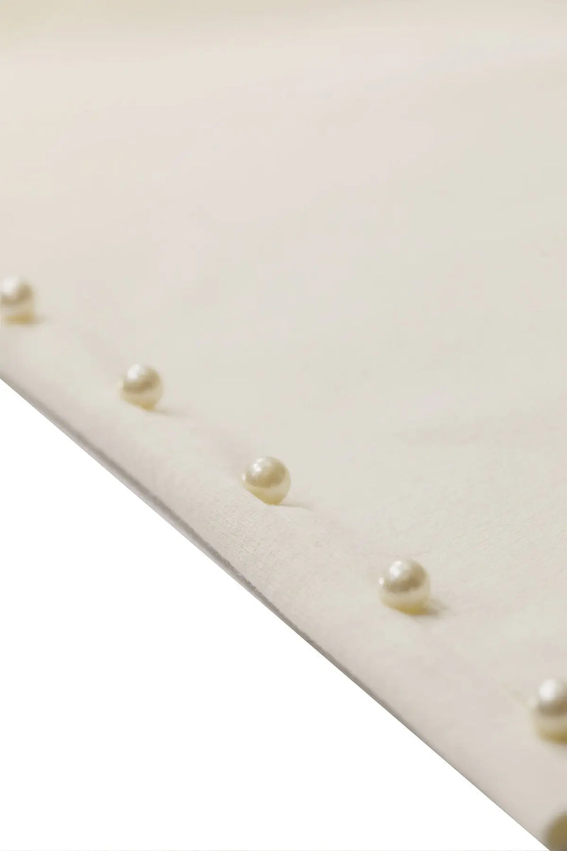 Ekru Paçası İnci Detaylı Kadın Pantolon  Mısırlı 1951