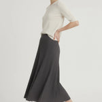 Antrasit İnce Pileli Etek  Mısırlı 1951